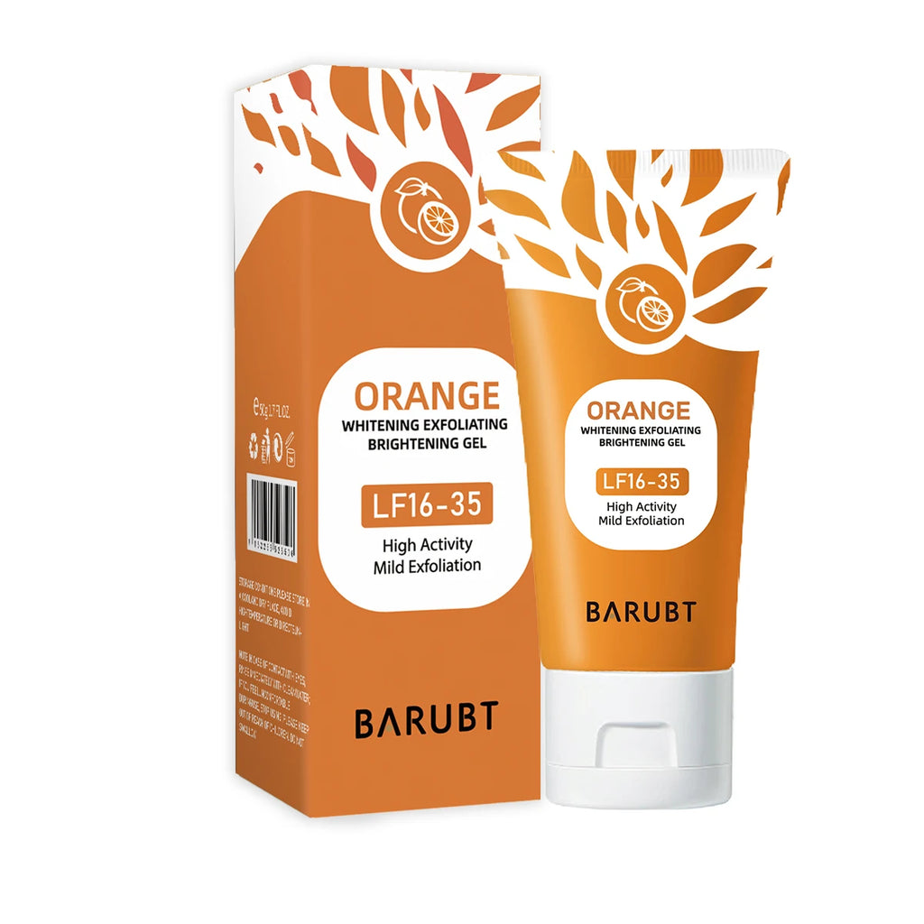 Orange Enzyme Exfoliating Gel | Vitamin C Face Scrub | Dead Skin Remover & Brightening Cleanser