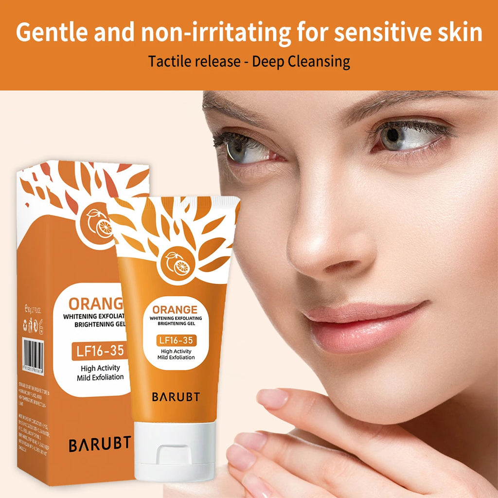Orange Enzyme Exfoliating Gel | Vitamin C Face Scrub | Dead Skin Remover & Brightening Cleanser