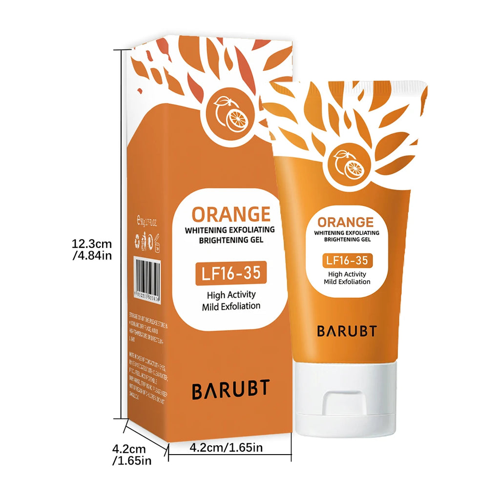 Orange Enzyme Exfoliating Gel | Vitamin C Face Scrub | Dead Skin Remover & Brightening Cleanser
