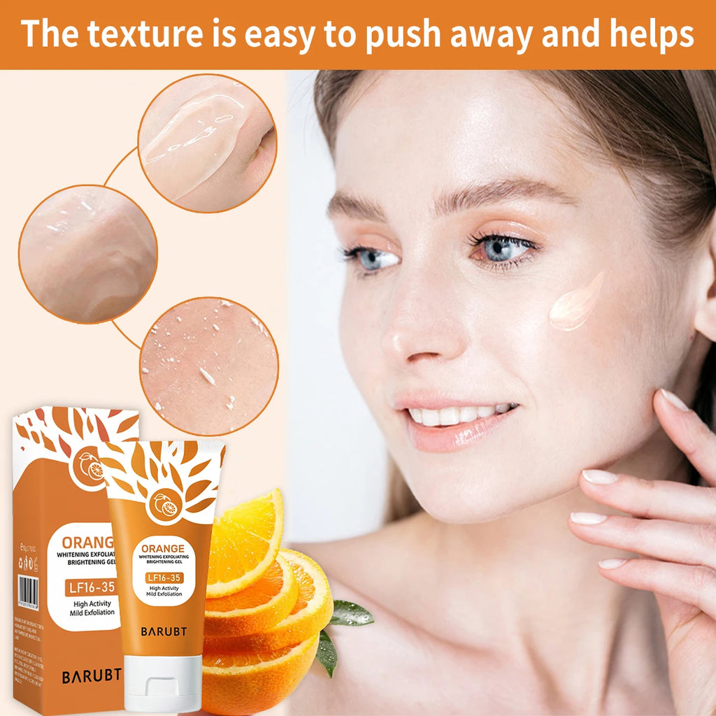 Orange Enzyme Exfoliating Gel | Vitamin C Face Scrub | Dead Skin Remover & Brightening Cleanser