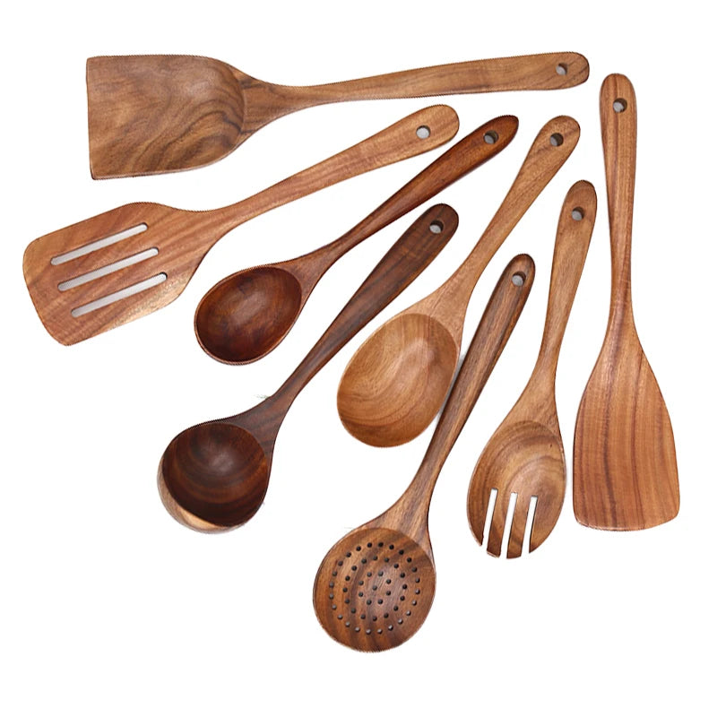 👉 Eco-Friendly Wooden Kitchen Tools Set – Safe, Stylish & Non-Stick Friendly