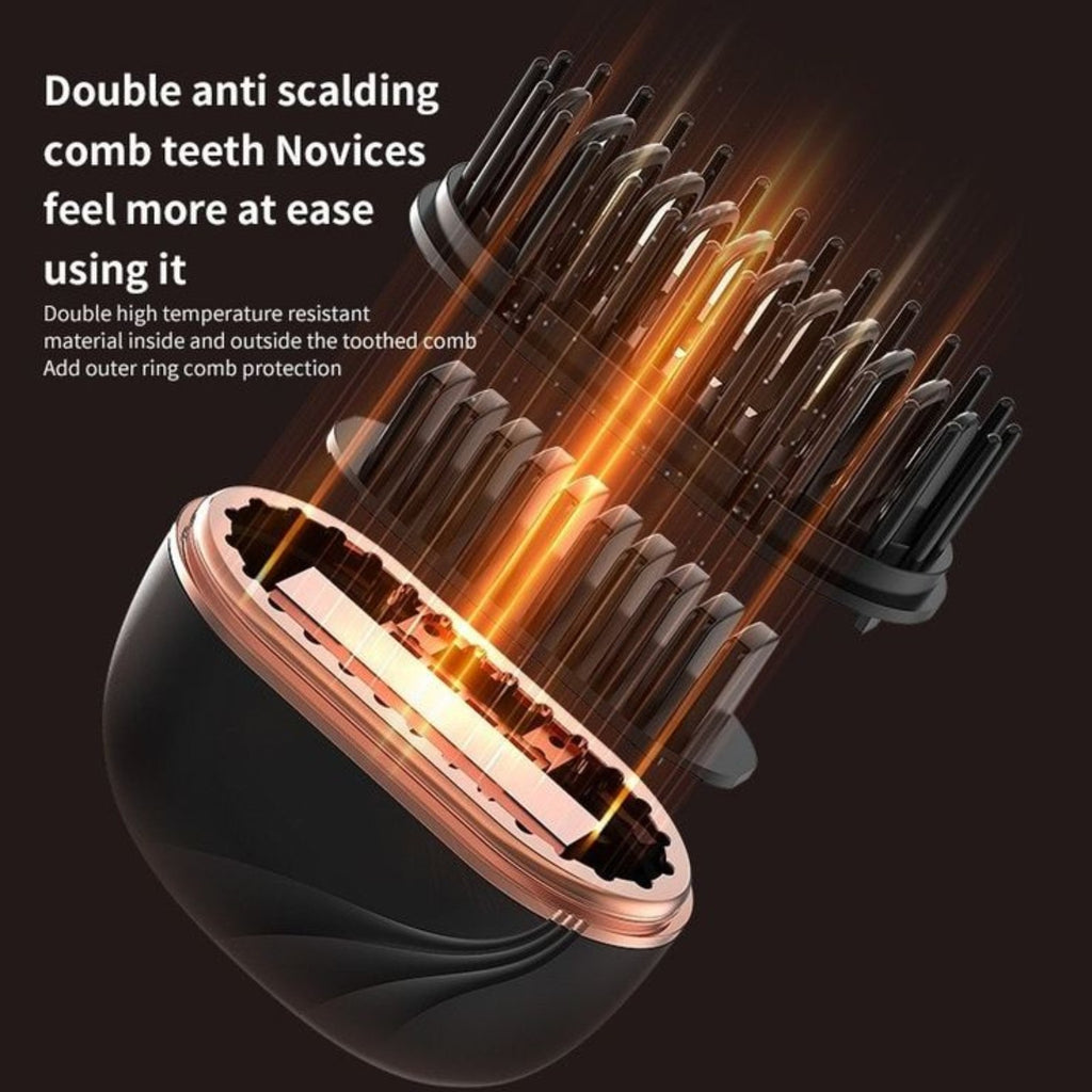 Mini Cordless Hair Straightener Brush – Portable Wireless Comb